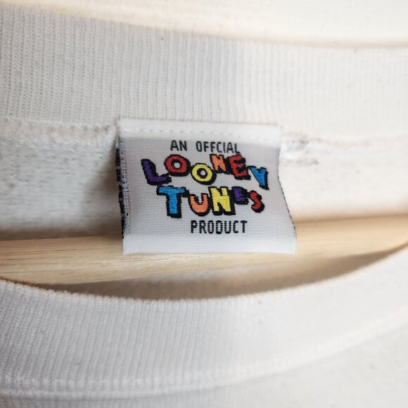 Vintage Looney Tunes Taz University Crewneck Pullover Sweatshirt Medium - Picture 7 of 12